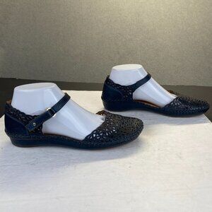 Pikolinos Puerto Vallarta 39 US 8.5-9 Green Mary Jane Leather Sandals Shoes